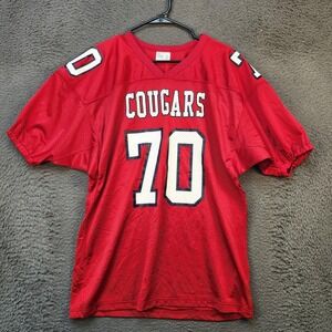 Gator Athletics Jersey Youth XL Red Cougars 70 Football Team Mesh Made in USA